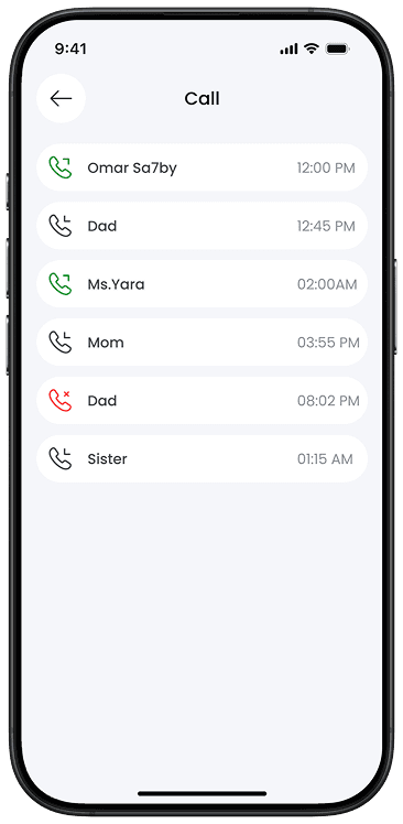 Call control screen